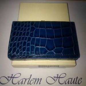 Dooney & Bourke Flap Business Card Case BLUE